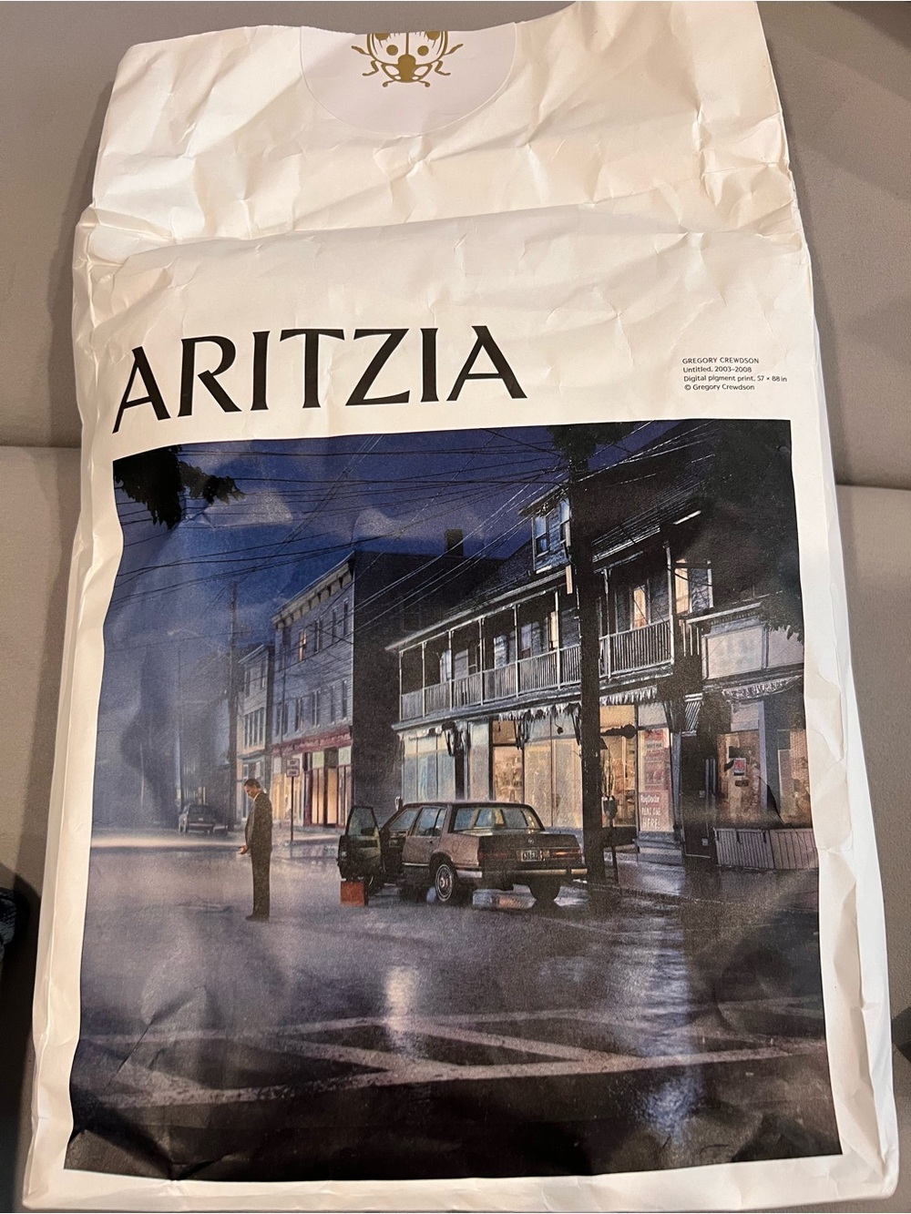 Aritzia Navy Hoodie with White Chenille Logo - Picture 6 of 6